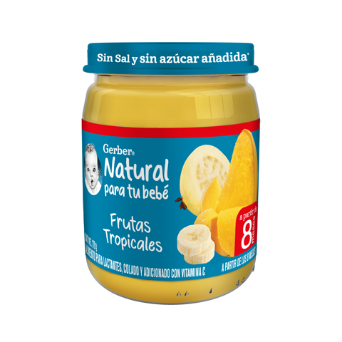 Gerber® Papilla Frutas tropicales Etapa 3, 170g