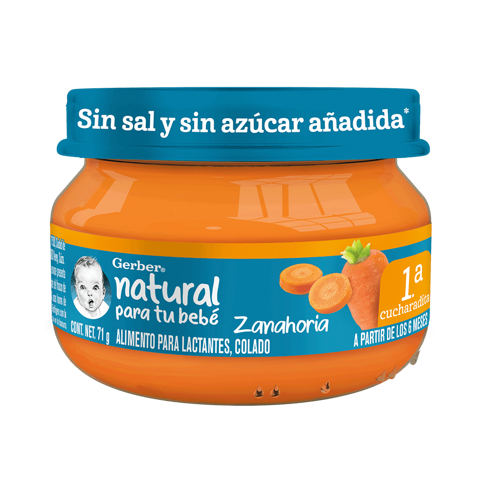 Gerber® Papilla Zanahoria Etapa 1, 71g